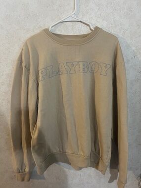 PLAYBOY Men's Crewneck Sweatshirt in Beige